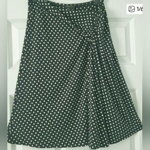 ♦️BCBGMaxAzria Faux Wrap, A-line Polka Dot Skirt♦️